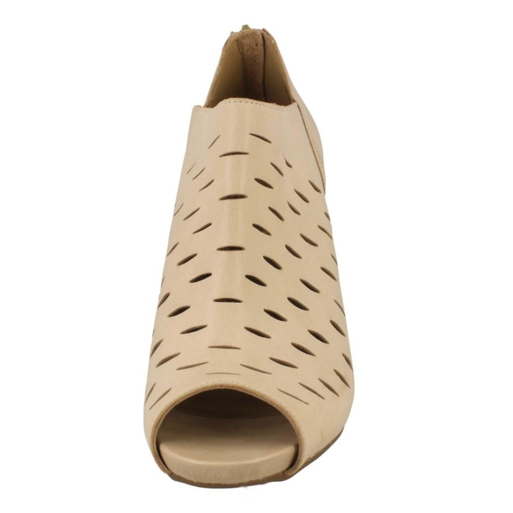 Ladies Clarks Peep Toe Heeled Mules/shoes